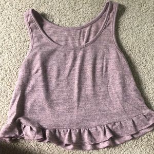 ASOS Pink Crop Top with Ruffle